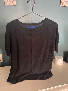 Apt. 9 Black Short-Sleeve Knit Top